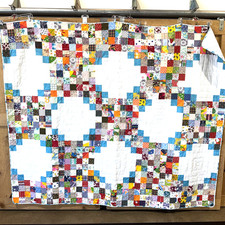 Homemade Quilt 78" x 93" SCRAPPY Patch Pattern