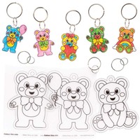 Baker Ross TeddybäR Schrumpffolie SchlüSselanhäNger Bastelset 8Er Pack Kinder