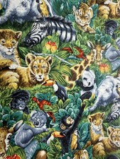 Robert Kaufman Portraits of The Wild African Safari Animals Quilt Cotton Fabric