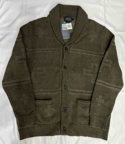Herren X-Large Pendleton Kreuz Motiv Pueblo Wolle Cardigan Schalkragen Neu mit Etikett - Bild 1 von 7