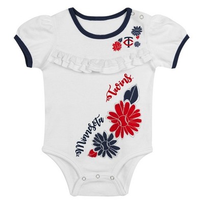 Minnesota Twins Newborn White/Navy Sweet Catcher 2-Piece Bodysuit & Skirt 3-6.mo