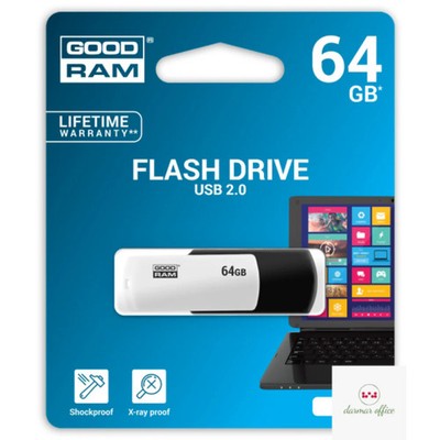 GOODRAM USB-Stick 64 GB UCO2 schwarz und weiß USB 2.0