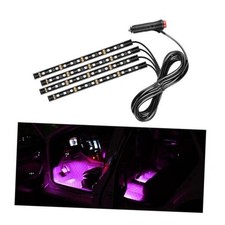 Car LED Strip Light, 48 LED RGB Connection Type: Cigarette Lighter Pink Purple