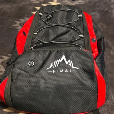 Himal Black Red Hiking Backpack 4 Pockets Lightweight Padded Straps Outdoor