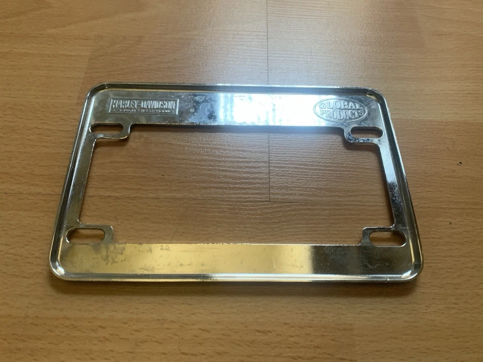 Marco retro cromado de matrícula de motocicleta Harley-Davidson C&S of Nashville TN Foto 2 de 4