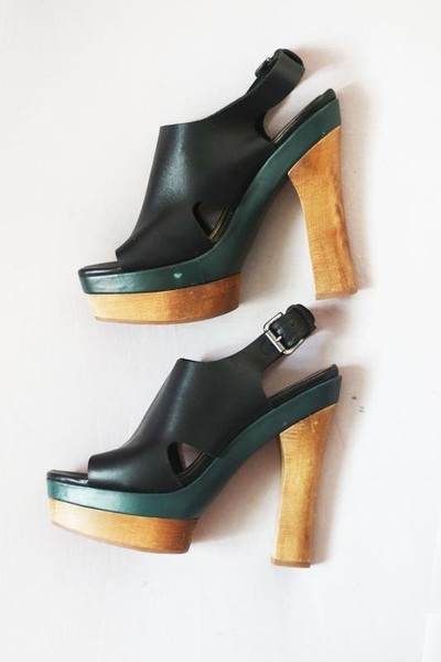 Damen Marni Heels Schwarz Leder 37