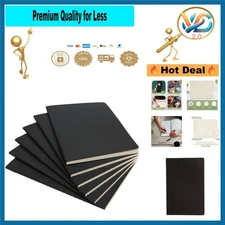 Simply Genius Journaling Notebooks 6-Pack A5 Black Softcover College Ruled