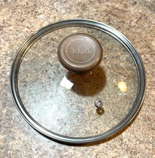 T-Fal Replacement Vented Lid - Glass / Metal - 7 1/4” OD - 6 7/8” ID