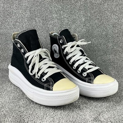 Converse All Star Move High Plateau Sneaker Damen UK4,5 schwarz-weiß
