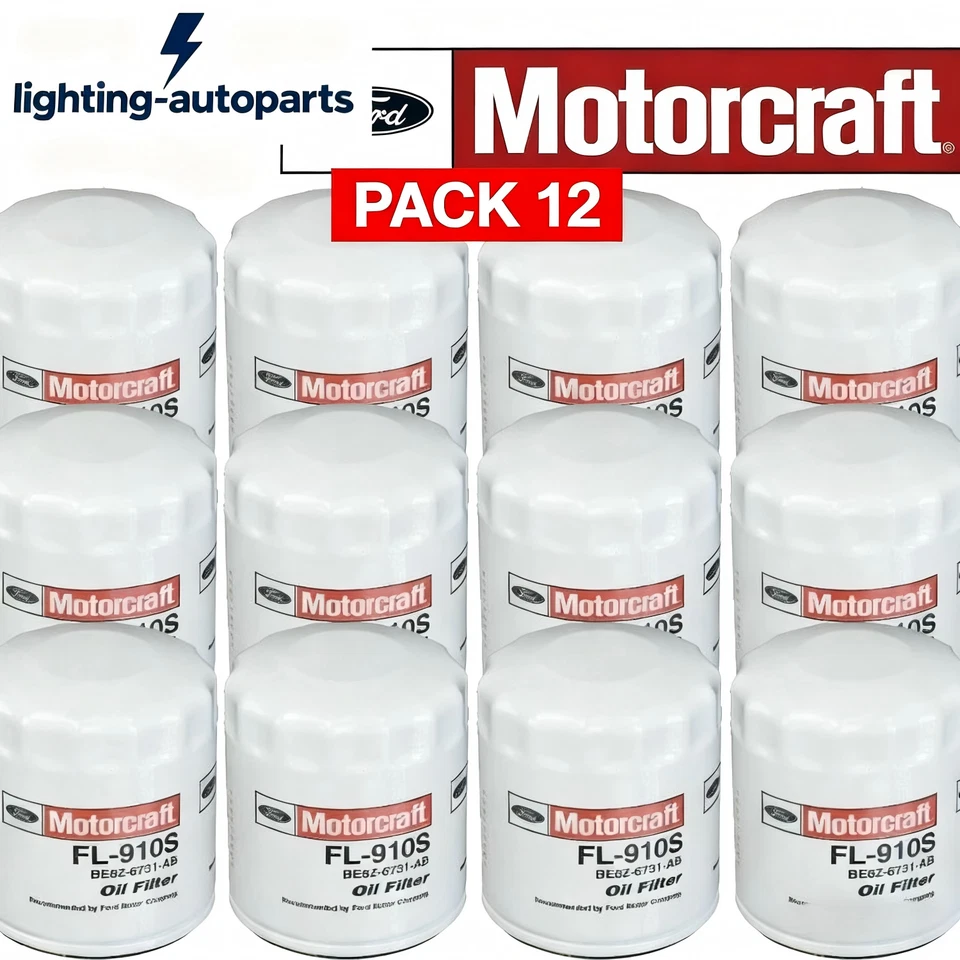 12Pack Genuine OEM Ford Motorcraft FL910S BE8Z6731AB Oil Filter FAST SHIPPING US - Image 2 of 4
