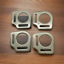 North and Judd Set of 4 Halter Squares  1" Nickel Plated 199869