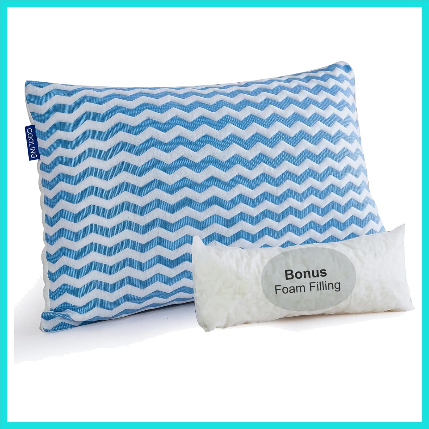 Standard Size - Adjustable Firm Pillow For Back Stomach And 