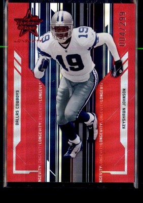 2005 Leaf Rookies and Stars Longevity Red Keyshawn Johnson Cowboys #26 /299