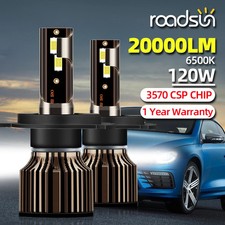 H4 LED Headlight H7 H8 H9 H11 Car Lights 20000LM 120W 6500K CSP Chip Fog Lamp