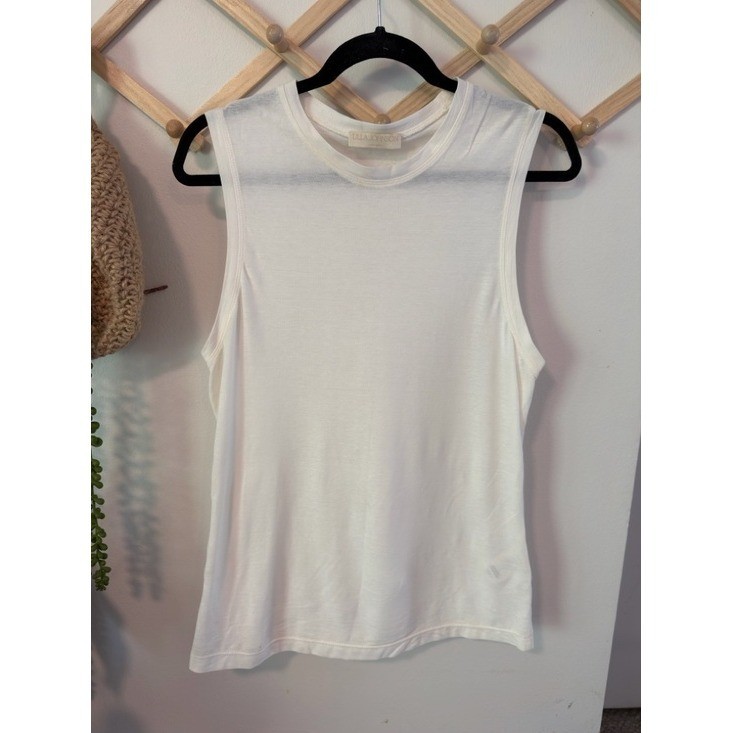 Ulla Johnson Sleeveless Tee Camisole Tank Small White 100% Cotton