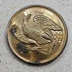 Vintage Civil War Era America Eagle Union 3 Prong Lead Filled Brass Belt Plate