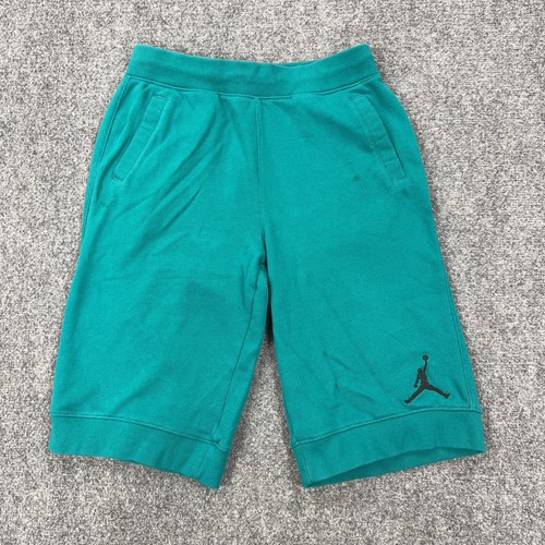 Jordan Shorts Youth Large 12-13 YRS Green French Terry Sweat Jumpman Logo