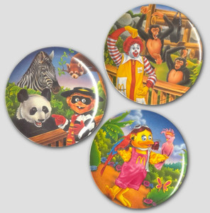 Vintage 1998 McDonald's Character Plates At The Zoo Set of 3 Fast Food Theme