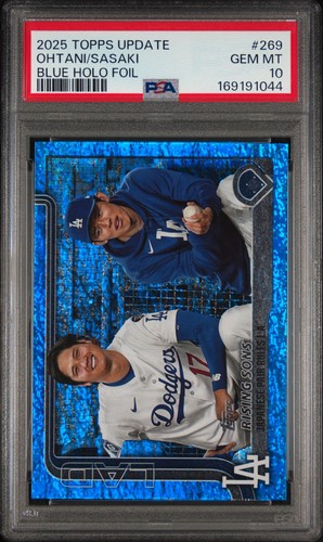Shohei Ohtani / Roki Sasaki [Holo Blue Foil] #US269 2025 Topps Update card