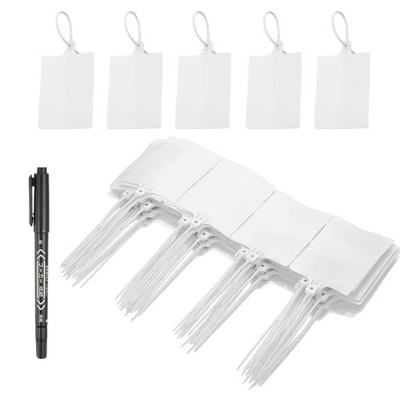 PATIKIL 10inch Zip Ties, 100pcs Cable Ties Tags Nylon Wire Marking Label Self...