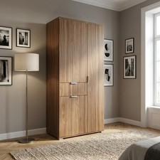 DecHome Armadio Guardaroba 3 ante battenti 75x38x174 cm Marrone