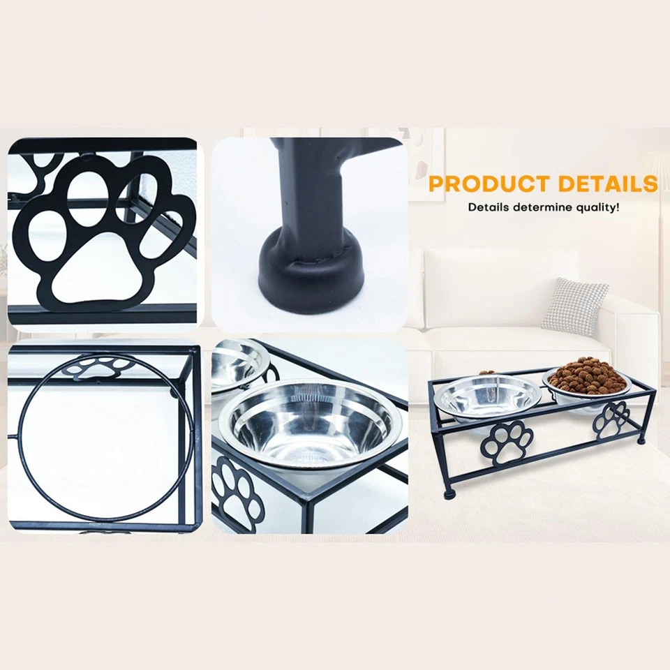 Elevated Dog & Cat Bowls with Stand Professional Versatile Removable Bowls