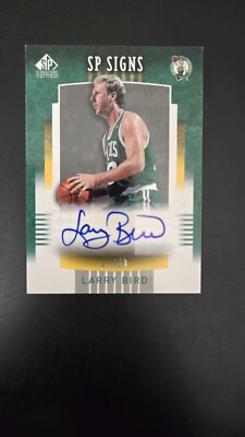 2004-05 LARRY BIRD AUTO SP SIGNATURE EDITION SP SIGNS INSERT #37/50! CELTICS!