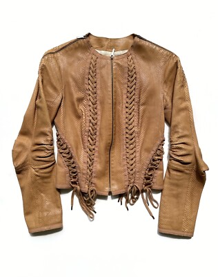 RARE Christian Dior Galliano Era Exotic Leather Jacket SS 2002
