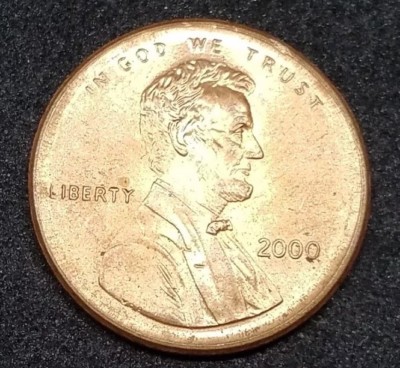 2000 P Very Nice Broadstruck Lincoln Cent Error!  Nice Details! Bu. Our T9144