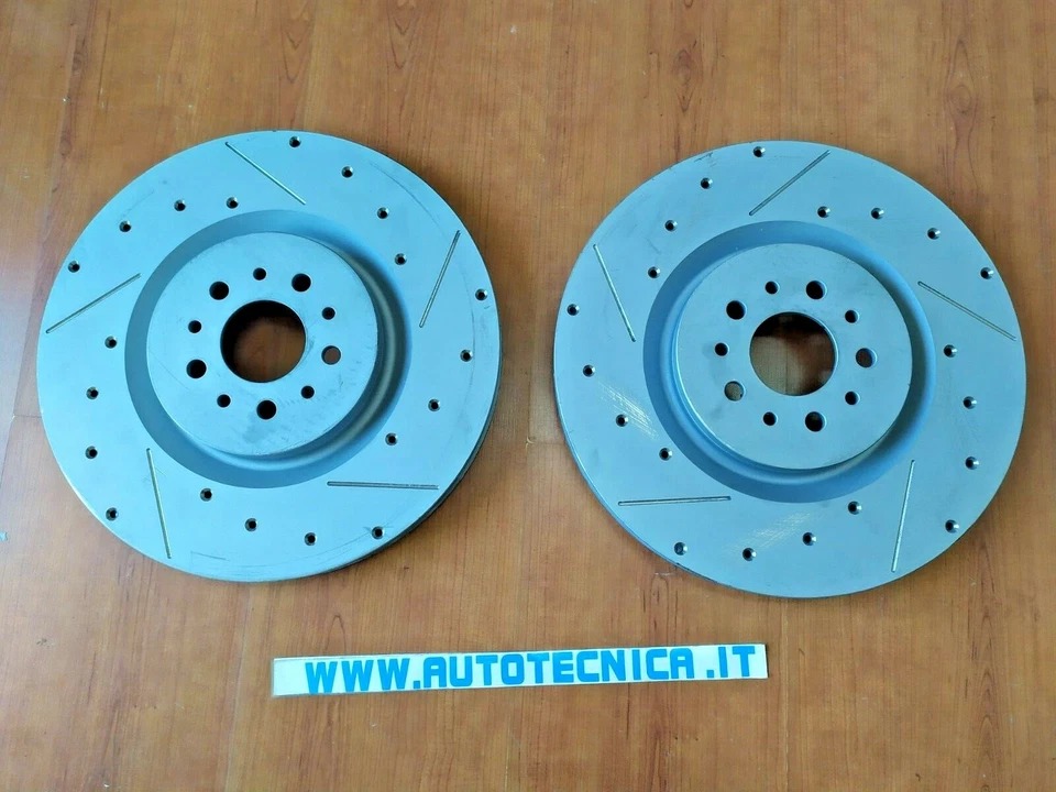 DISCHI FRENO ANTERIORI ALFA ROMEO GT e 147 GTA 330 x 32 FORATI E BAFFATI SPORT Foto 3 de 4