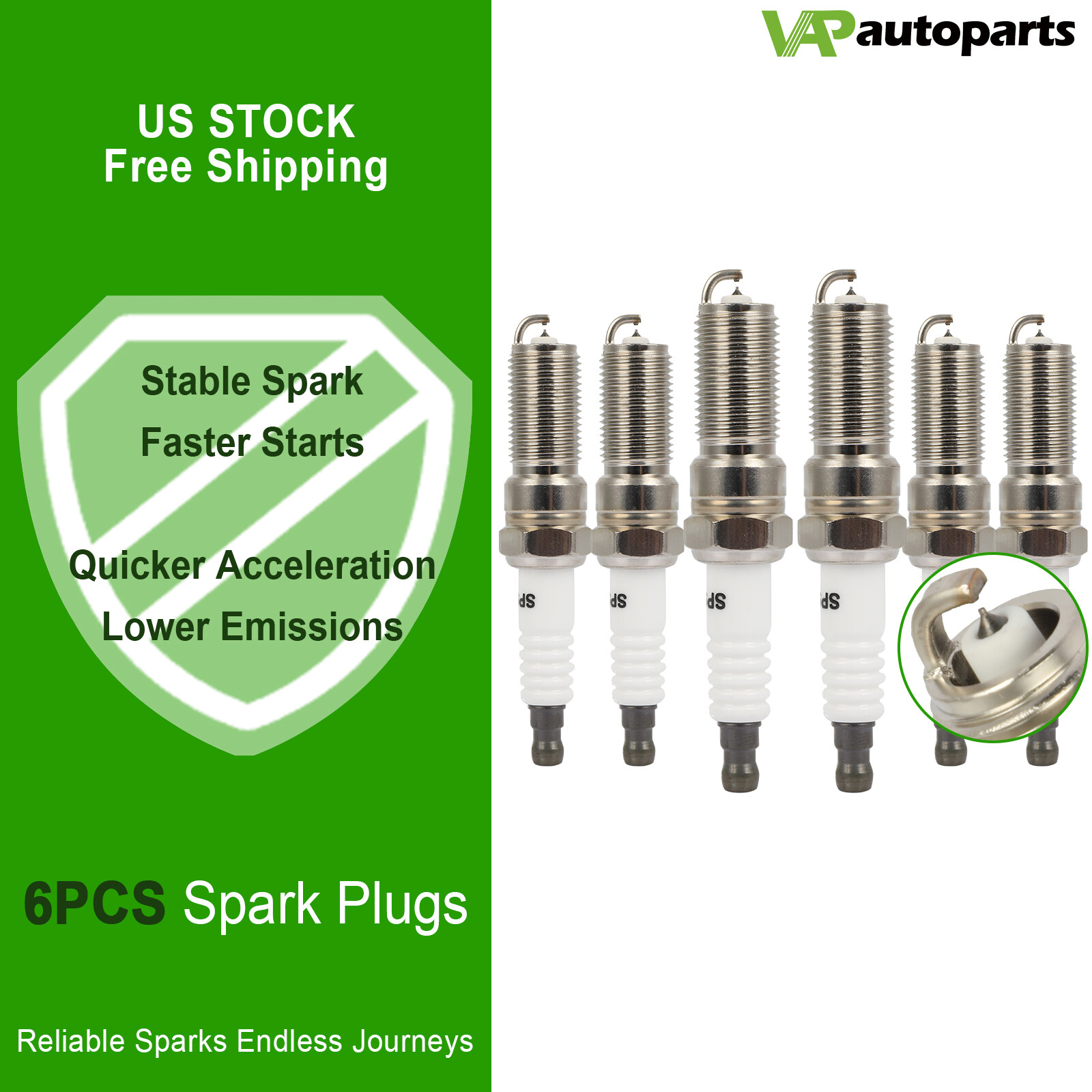 6x Iridium  Platinum Spark Plugs For 2010-2019 Ford Taurus 3.5L V6