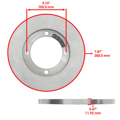 Front Brake Disc Rotors For Honda Pioneer 520 SXS520M 2021-2025