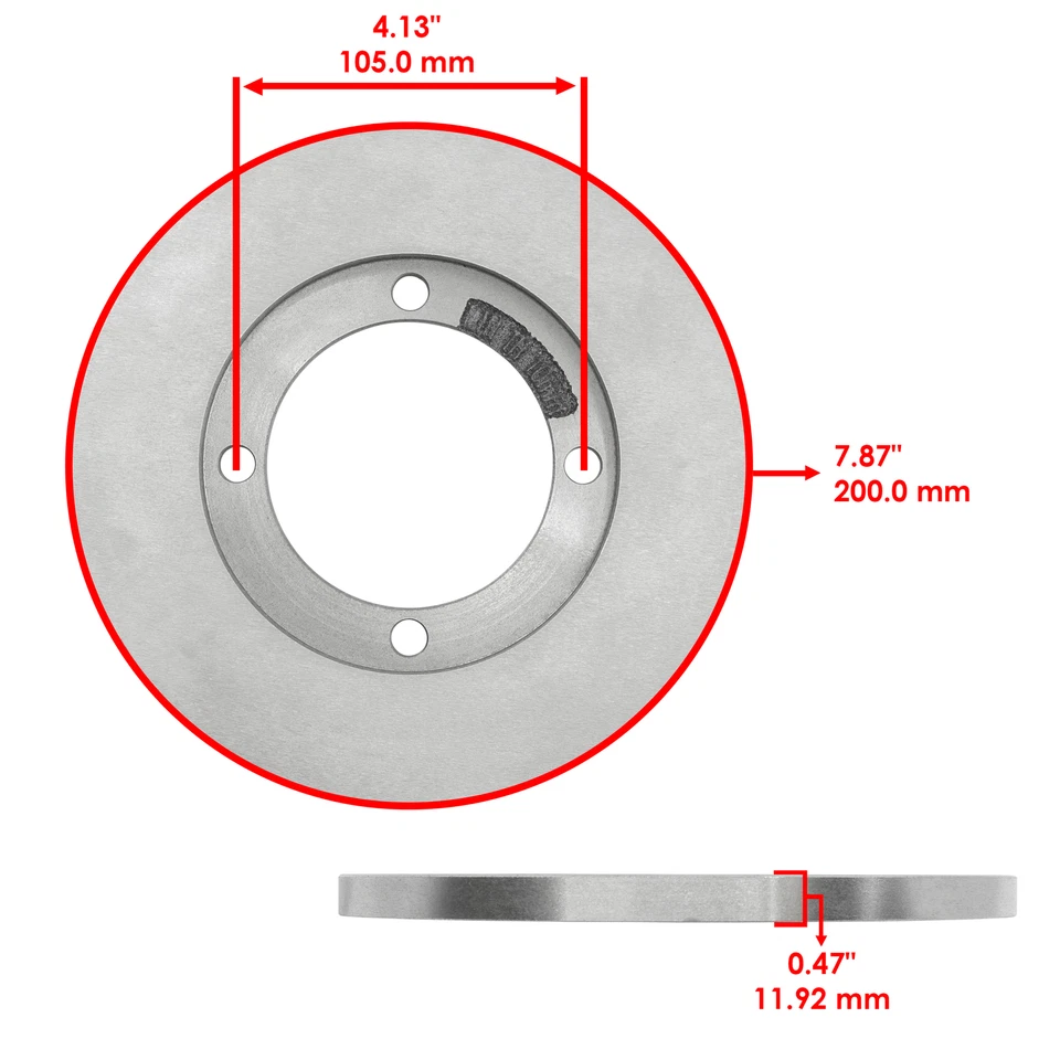 Front Brake Disc Rotors For Honda Pioneer 700-4 SXS700M 2014-2023 4 Seater - Image 2 of 4
