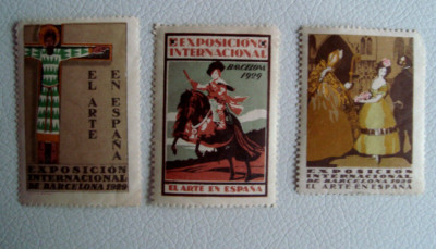 3 Marken Exposicion Internacional Barcelona 1929 (30194)