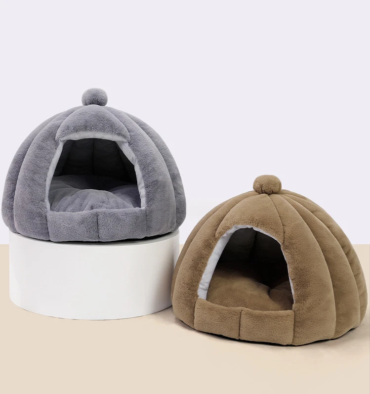 Ultra Soft Cat Kitten Bed House Igloo Pet Dog Puppy Comfy Cushion Hut Cave Nest - image 3 of 4