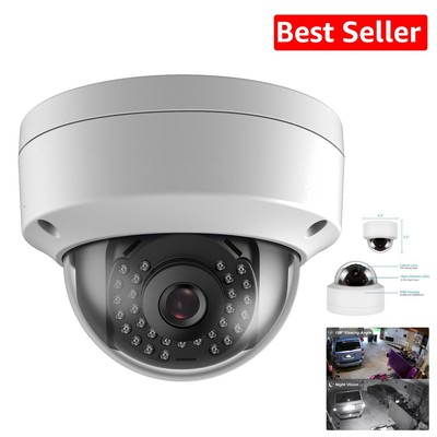 Weatherproof 5MP PoE Security Camera with 108° View & Audio for Indoor/Outdoor