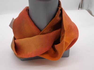 Loopschal Schlauchschal Seide Jaquard Unikat handbemalt exclusiv kreativ.atelier