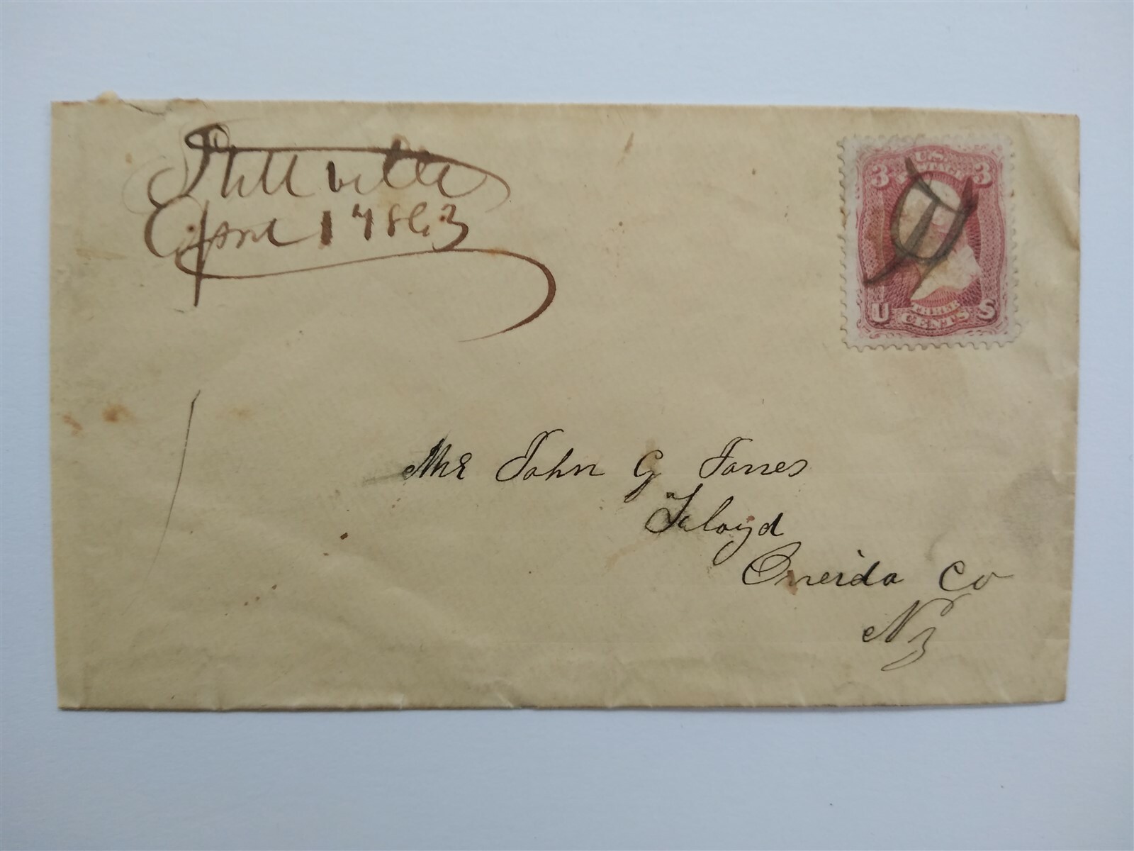 New York Stittville 1863 65 Cover, Late Ms, Oneida Co to Floyd eBay