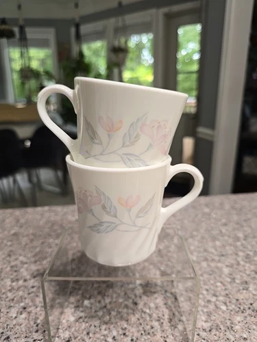 Set Of 2 Corning Corelle PINK TRIO Coffee Mug Cup 3 1/2" Replacement