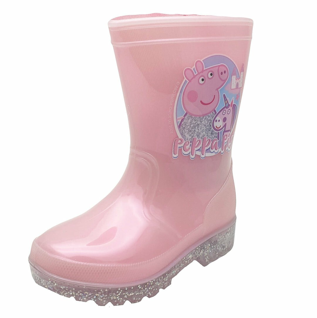 Peppa Pig Girls Wellies Size Pink Glitter Wellies New UK