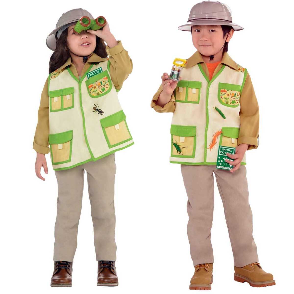 Kit D'explorateur Enfant Pour Le Plein Air - Gilet, Chapeau, Filet à Papillons, Cage Et Pince - Jeu De Rôle Et Découverte Nature - 11