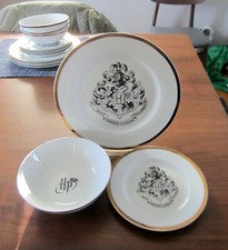 Lot of 4 - Harry Potter Hogwarts 3 Piece Dinner Set - Bowls  Plates - 12 Pieces