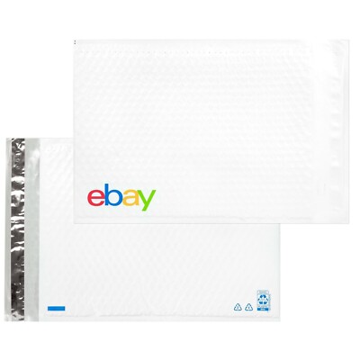 6.5  x 9.25  eBay branded weatherproof Padded Bubble Mailer   Color Logo 100 ct