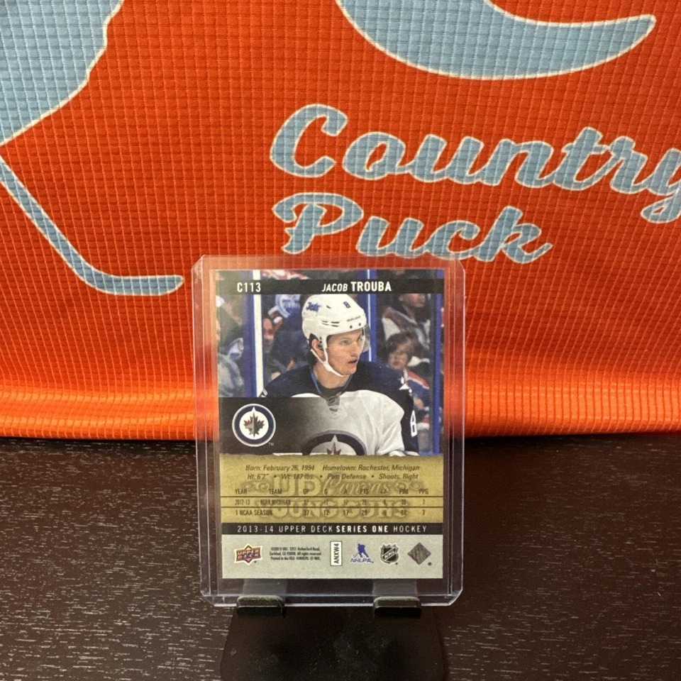 2013-14 Upper Deck - UD Canvas Young Guns #C113 Jacob Trouba (RC) - Image 2 of 2