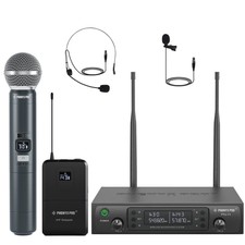 Phenyx Pro Wireless Microphone System, Dual Mic Set With Handheld/bodypack/la...