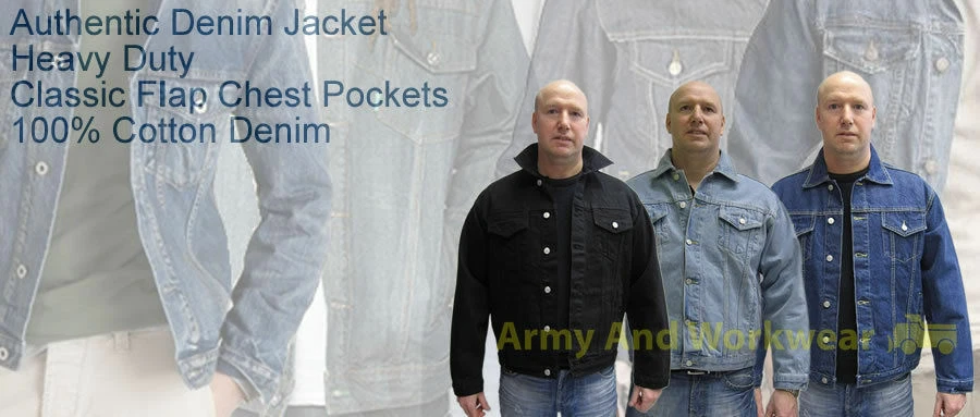 Chaqueta Denim Tough Resistente Clásico Vaquero Estilo Hombre Apariencia Casual - Imagen 2 de 2