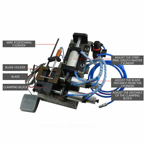 Pneumatische Drahtabisoliermaschine Kupferkabel Schälmaschine Drahtabisolierer 220V - Bild 2 von 8
