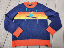 EUC Cirque Mountain Apparel Youth Large Unisex Ski Sweater Retro Bright Colors