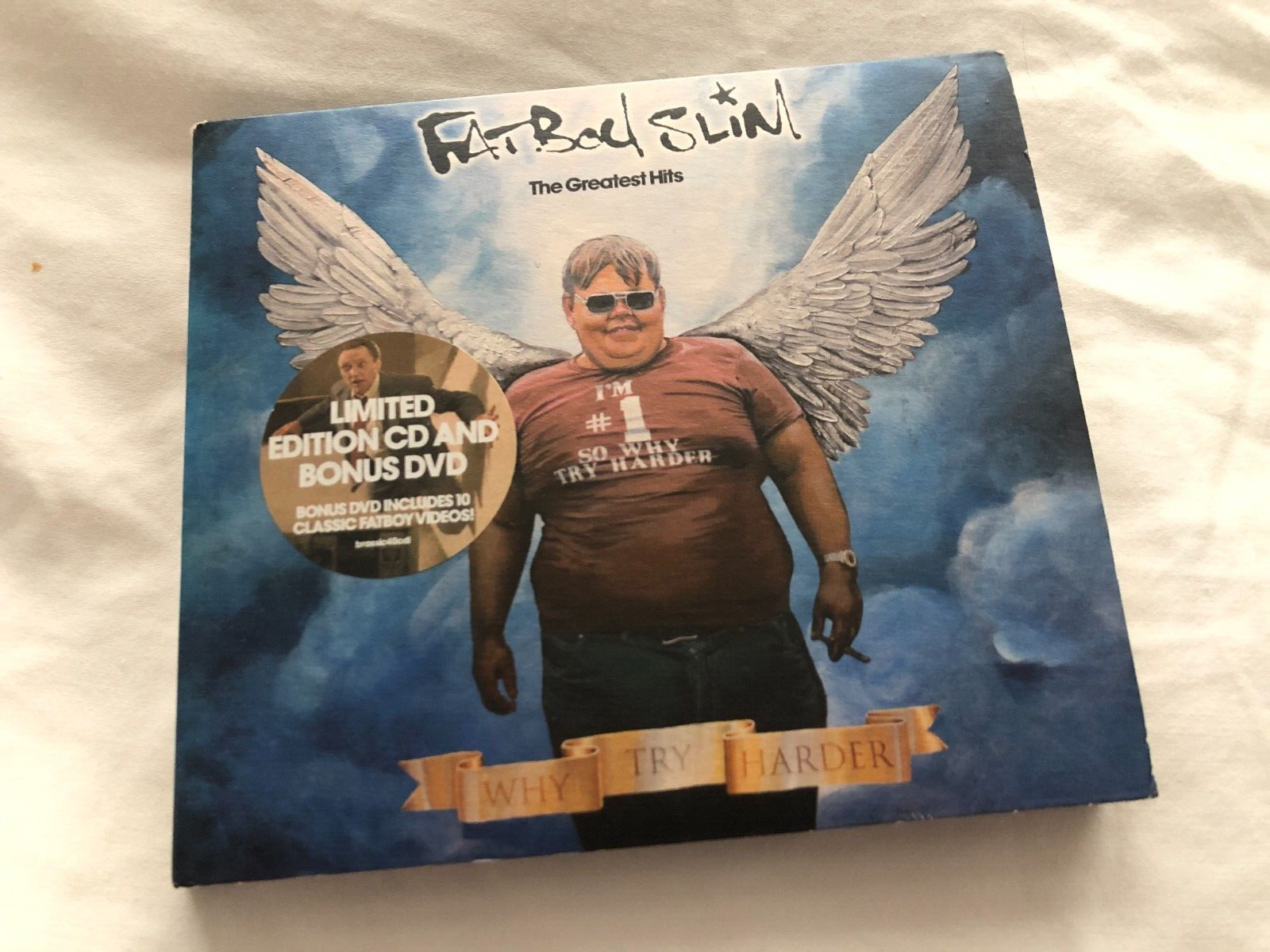 FATBOY SLIM GREATEST HITS WHY TRY HARDER NORMAN COOK LTD. EDITION CD/DVD SIGNED