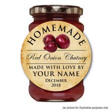 PERSONALISED JAM POT LID JAR LABEL STICKER HOMEMADE PRESERVE CONSERVE CHUTNEY 17